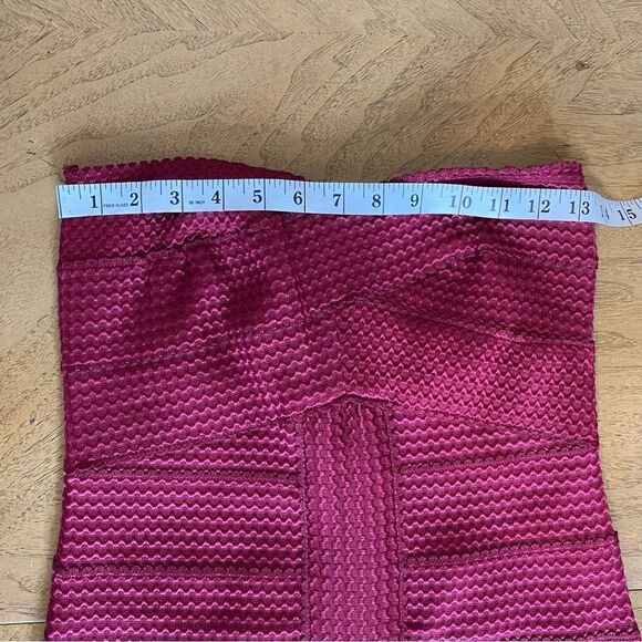 GLAMOROUS Maroon Bandage Strapless Midi Dress Size Large - Picture 8 of 10